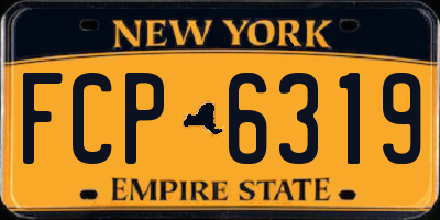 NY license plate FCP6319