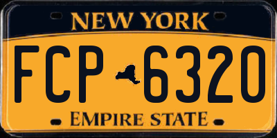 NY license plate FCP6320