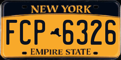 NY license plate FCP6326