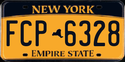 NY license plate FCP6328