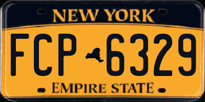 NY license plate FCP6329