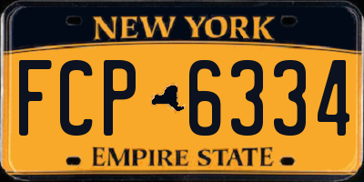 NY license plate FCP6334