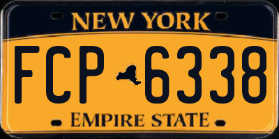 NY license plate FCP6338