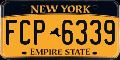 NY license plate FCP6339