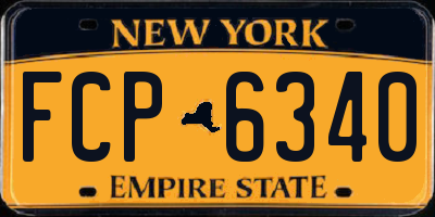 NY license plate FCP6340
