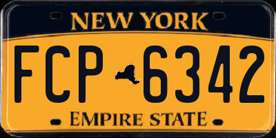 NY license plate FCP6342