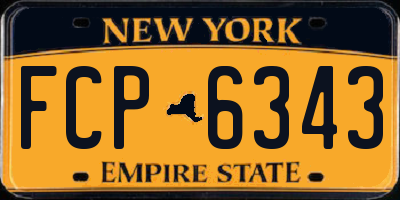 NY license plate FCP6343