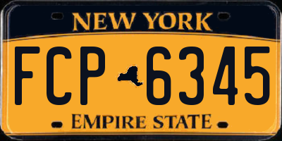 NY license plate FCP6345