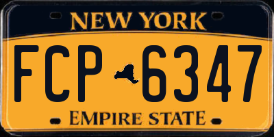 NY license plate FCP6347