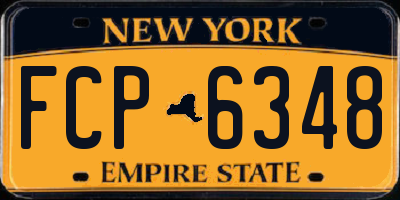 NY license plate FCP6348