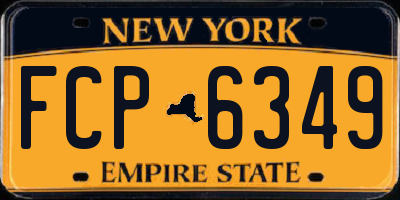 NY license plate FCP6349