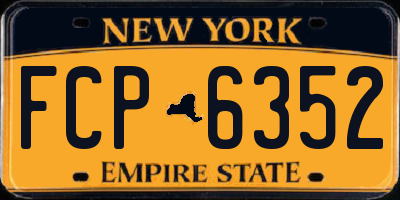 NY license plate FCP6352