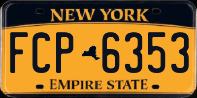 NY license plate FCP6353