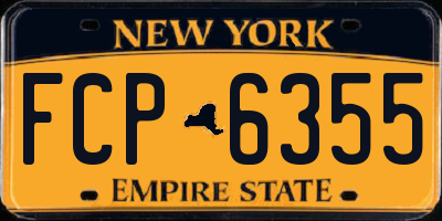 NY license plate FCP6355