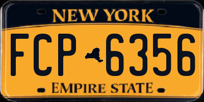 NY license plate FCP6356