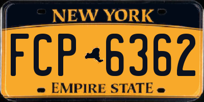 NY license plate FCP6362