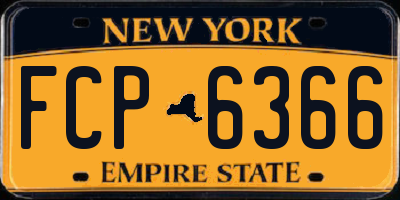 NY license plate FCP6366