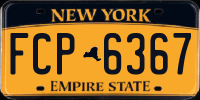 NY license plate FCP6367