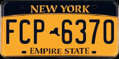 NY license plate FCP6370