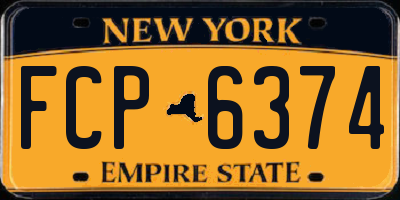 NY license plate FCP6374