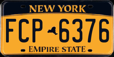 NY license plate FCP6376