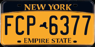 NY license plate FCP6377