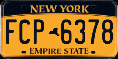 NY license plate FCP6378