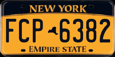 NY license plate FCP6382