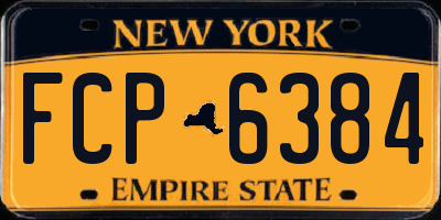 NY license plate FCP6384