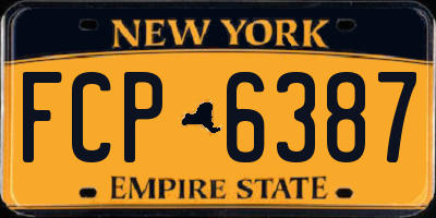 NY license plate FCP6387
