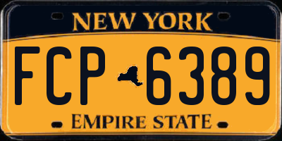 NY license plate FCP6389