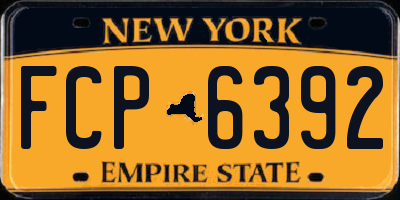 NY license plate FCP6392