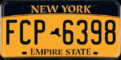 NY license plate FCP6398