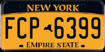NY license plate FCP6399