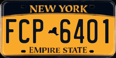 NY license plate FCP6401