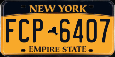 NY license plate FCP6407