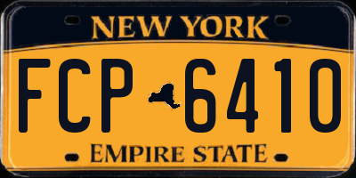 NY license plate FCP6410