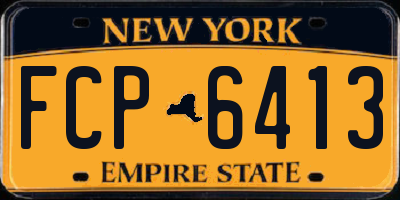 NY license plate FCP6413