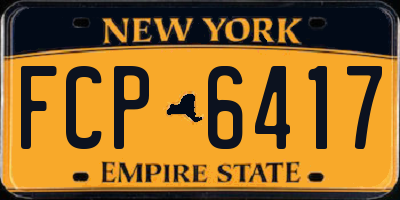 NY license plate FCP6417
