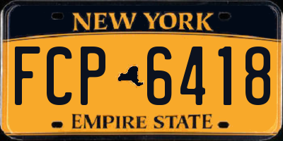 NY license plate FCP6418