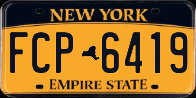 NY license plate FCP6419