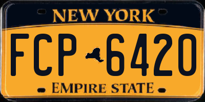 NY license plate FCP6420