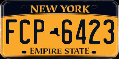 NY license plate FCP6423