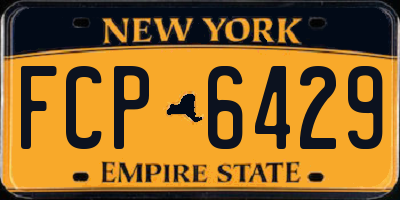 NY license plate FCP6429
