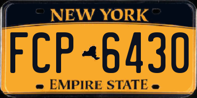 NY license plate FCP6430