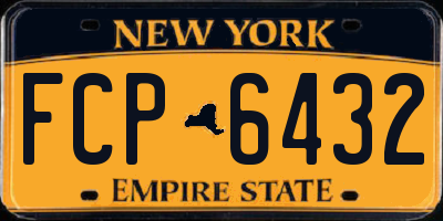 NY license plate FCP6432