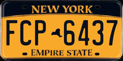 NY license plate FCP6437