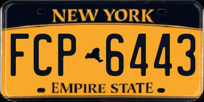 NY license plate FCP6443