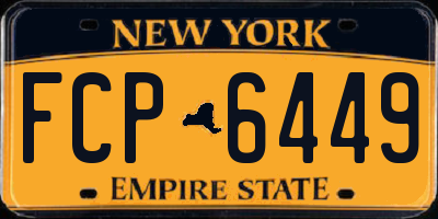 NY license plate FCP6449