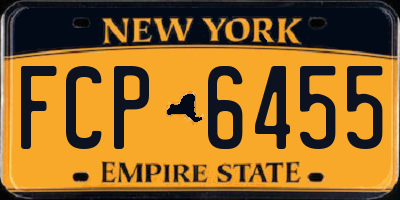 NY license plate FCP6455